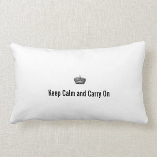 Keep Calm and Carry On Lumbar Pillow