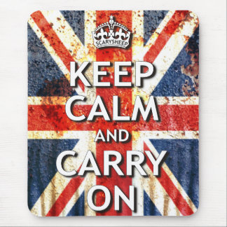 Keep Calm and Carry On Mouse Pad