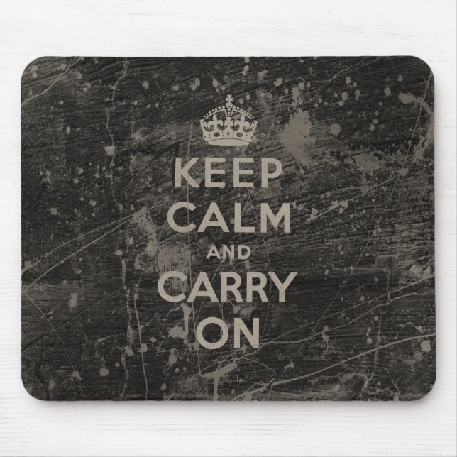 Keep Calm And Carry On Mouse Pad (Front)