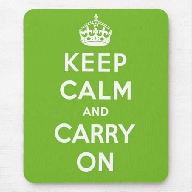 Keep Calm And Carry On Mousepad (Front)