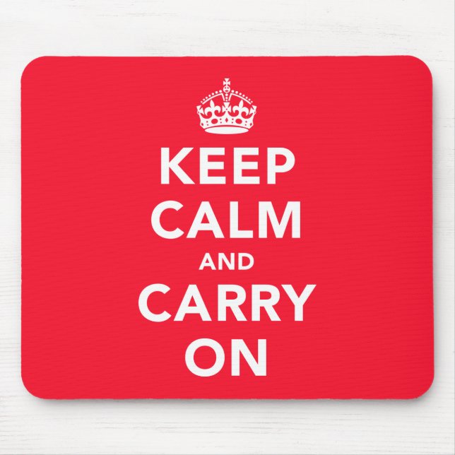 Keep Calm And Carry On Mousepad [Landscape] (Front)