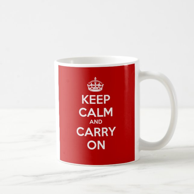 Keep Calm and Carry On Mug - Red (Right)