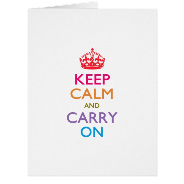 KEEP CALM AND CARRY ON Multicolored (Front)
