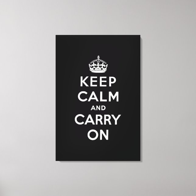 keep calm and carry on Original Canvas Print (Front)