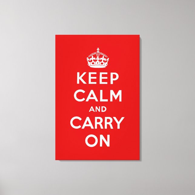 keep calm and carry on Original Canvas Print (Front)