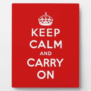 keep calm and carry on Original Plaque