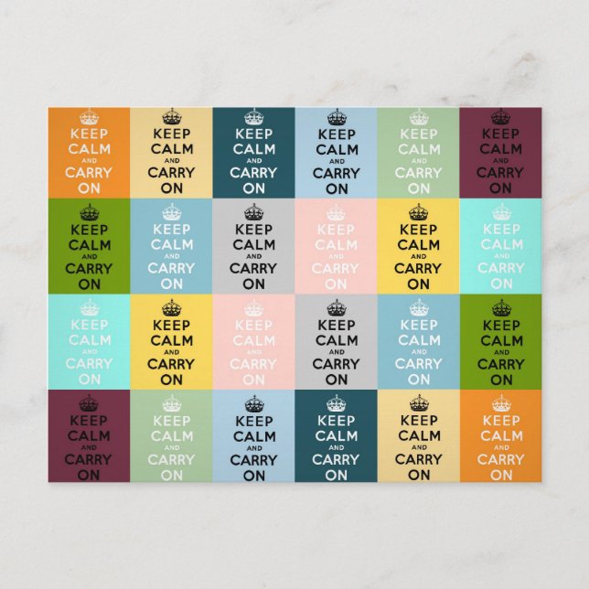 keep calm and carry on Original Postcard (Front)