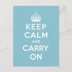 keep calm and carry on Original Postcard