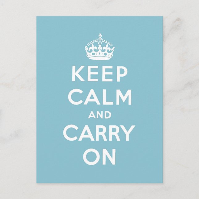 keep calm and carry on Original Postcard (Front)