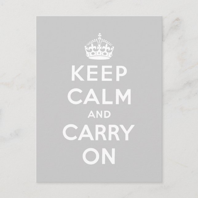 keep calm and carry on Original Postcard (Front)