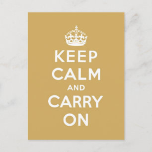 keep calm and carry on Original Postcard