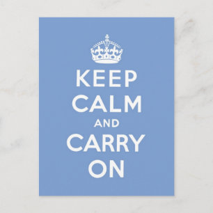 keep calm and carry on Original Postcard