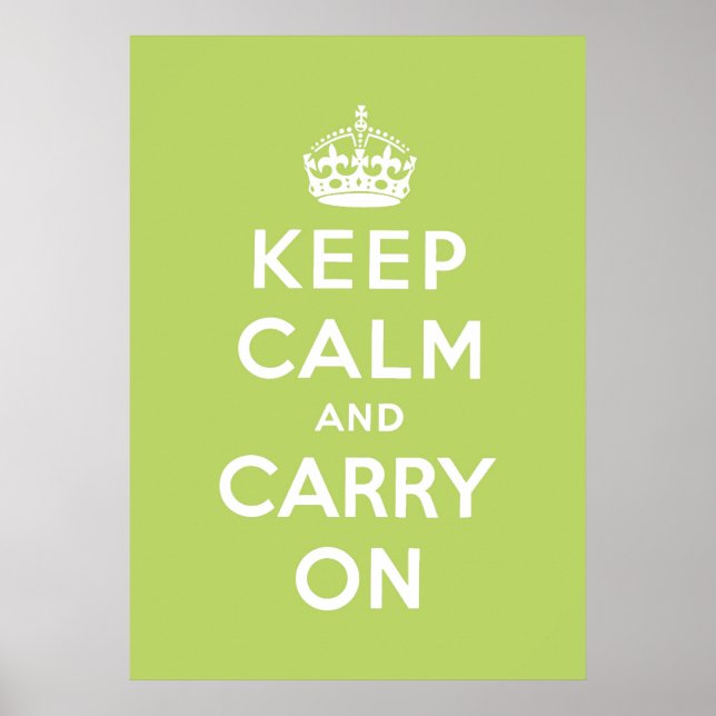 keep calm and carry on Original Poster (Front)