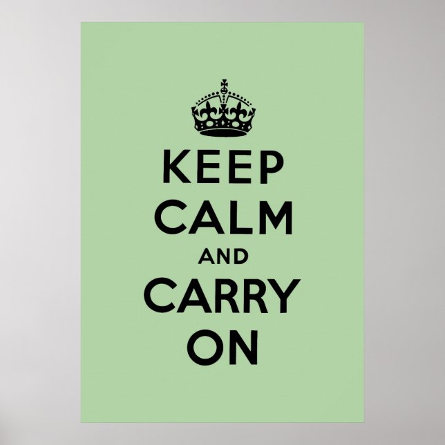 keep calm and carry on Original Poster (Front)