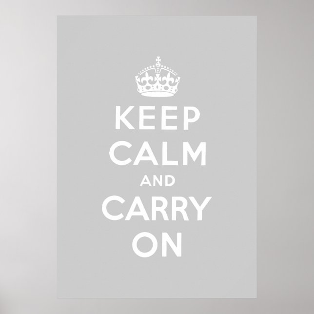 keep calm and carry on Original Poster (Front)