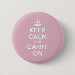 Keep Calm and Carry On Persian Rose 2 Inch Round Button