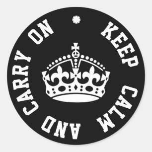 Keep Calm and Carry On - Personalized TEXT Classic Round Sticker