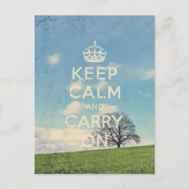 keep calm and carry on postcard (Front)