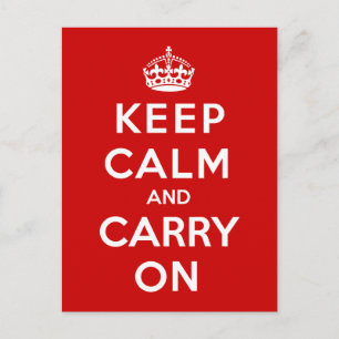 Keep Calm and Carry On Postcard