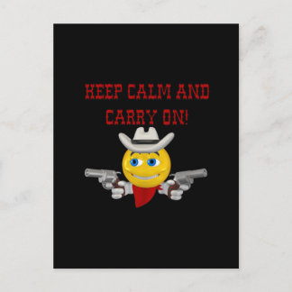 Keep Calm And Carry On Postcard
