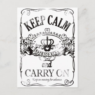 Keep Calm and Carry On Postcard