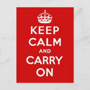 Keep Calm and Carry On Postcard