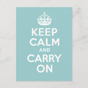 Keep Calm and Carry On Postcard