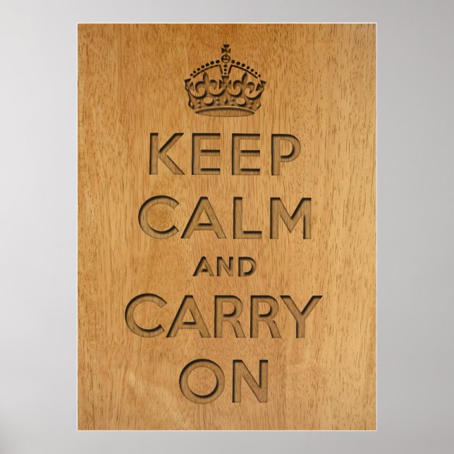 Keep Calm And Carry On Poster (Front)
