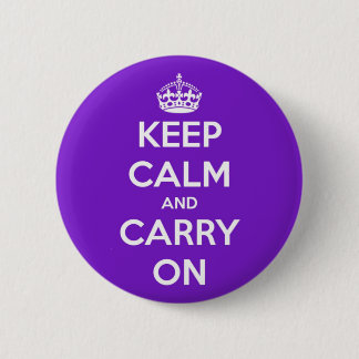 Keep Calm and Carry On Purple 2 Inch Round Button