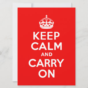 Keep Calm and Carry On Red