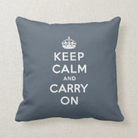 Keep Calm and Carry On Slate Grey with White Text