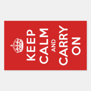 Keep Calm and Carry On Sticker