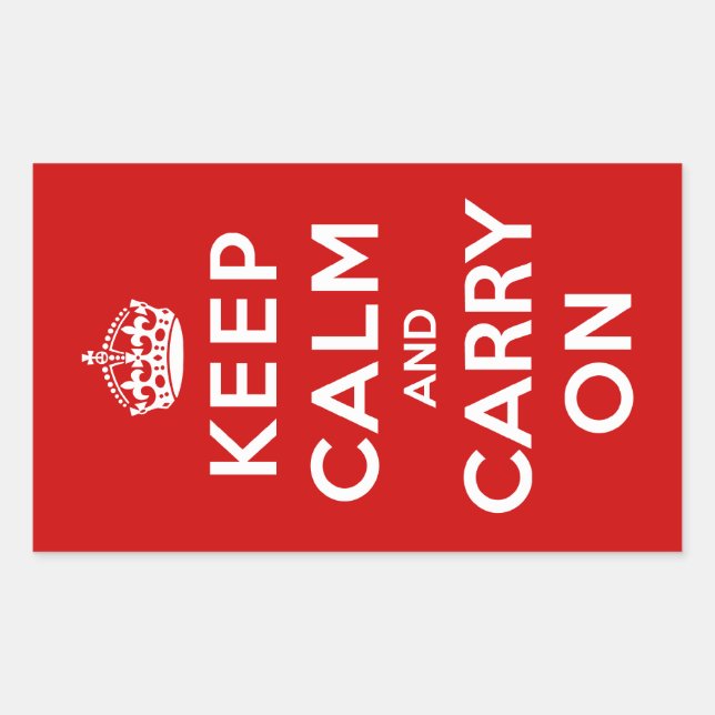 Keep Calm and Carry On Sticker (Front)