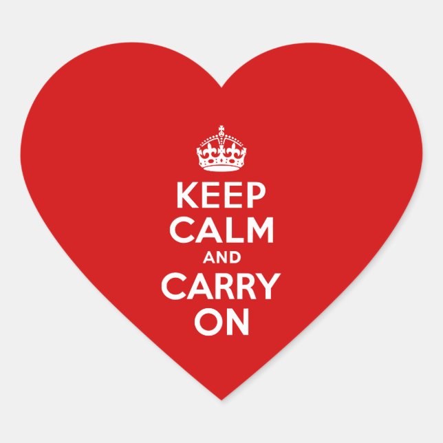 Keep Calm and Carry On Sticker (Front)