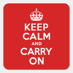 Keep Calm and Carry On Sticker