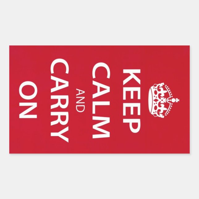 Keep Calm and Carry On Sticker (Front)