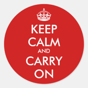 Keep calm and carry on stickers Customizable