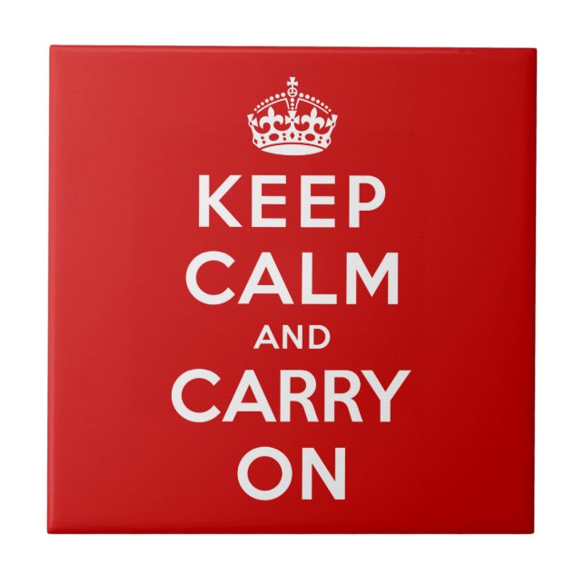 Keep Calm and Carry On Tile (Front)