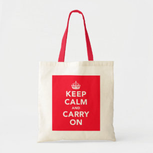Keep Calm And Carry On Tote Bag
