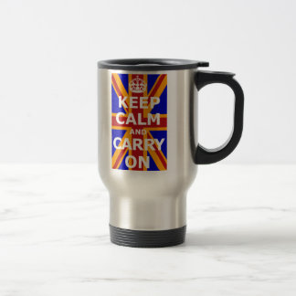 KEEP CALM AND CARRY ON TRAVEL MUG