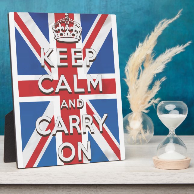 keep calm and carry on travel poster plaque (Side)