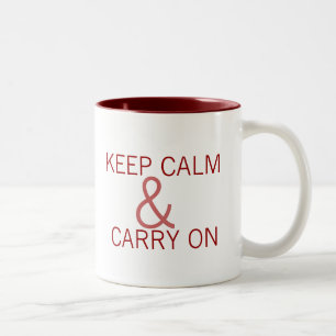 Keep Calm and Carry On Two-Tone Coffee Mug
