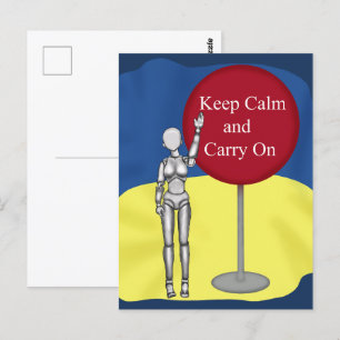 Keep Calm and Carry On . Ukraine strong Postcard