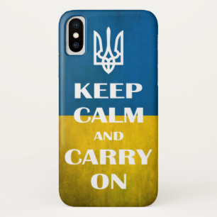 Keep calm and carry on Ukrainian emblem trident   Case-Mate iPhone Case