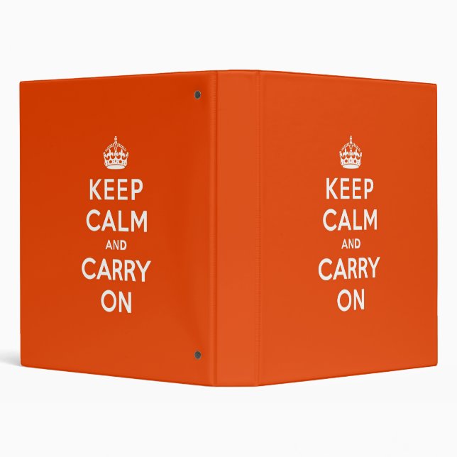 Keep Calm and Carry On Vermillion Binder (Background)