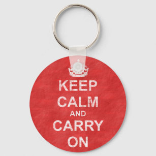 Keep Calm and Carry On Vintage Keychain