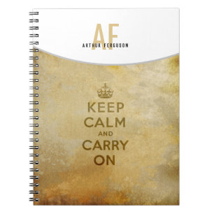 Keep Calm and Carry On Vintage Notebook