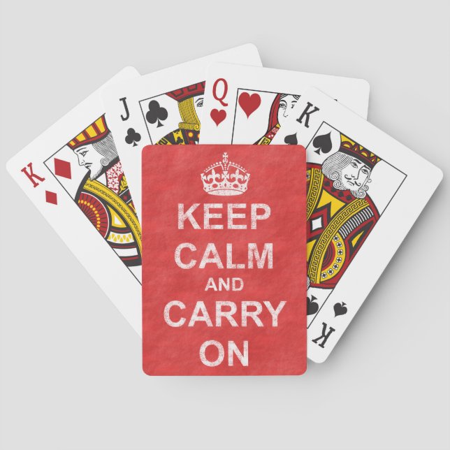 Keep Calm and Carry On Vintage Playing Cards (Back)