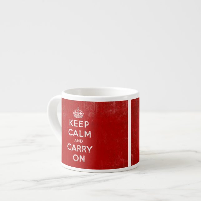 Keep Calm and Carry On, Vintage Sign Mug (Front Left)