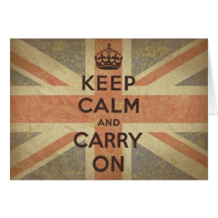 Keep Calm and Carry On with UK  Flag